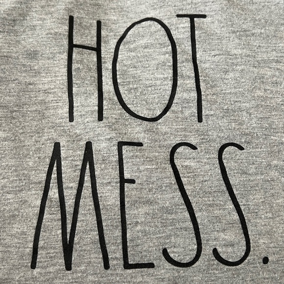 “HOT MESS” sweatshirt ~ RAE DUNN - Picture 6 of 6